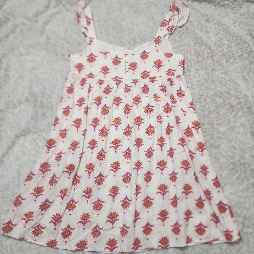 J.Crew Factory Women's Linen Blend Ruffle Strap Mini Sundress Floral Sz 14 NWT - Picture 5 of 14